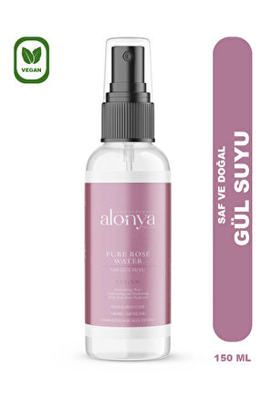 Alonya Pure Rose Saf Gül Hidrosolü Aydınlatıcı Gözenek Sıkılaştırıcı ve Nemlendirici Tonik 150 Ml