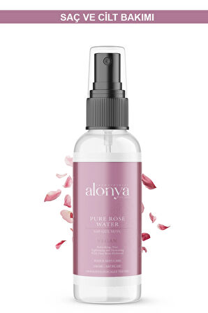 Alonya Pure Rose Saf Gül Hidrosolü Aydınlatıcı Gözenek Sıkılaştırıcı ve Nemlendirici Tonik 150 Ml