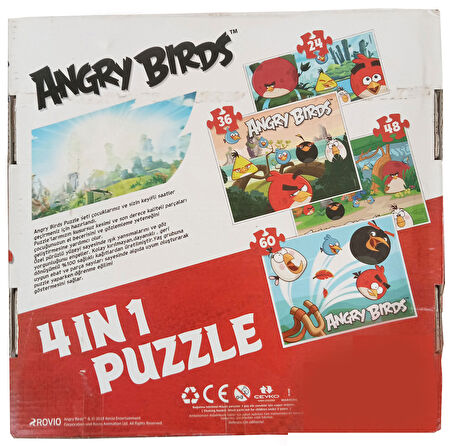 Angry Birds 4 Puuzle Birlikte 168 Parça