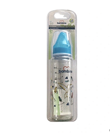 Bambino Cam Biberon 225 Ml Kuş Figürlü Mavi B012