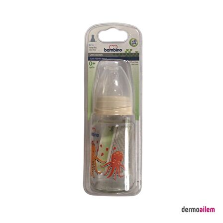 Bambino Cam Biberon 125 Ml Krem Ahtapot Desenli B013