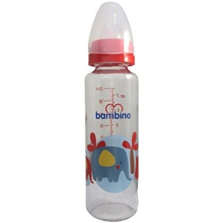 Bambino B014 Cam Biberon 225 ml Kırmızı