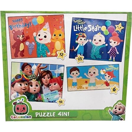 BigsToy 4 In 1 4+ Yaş Büyük Boy Puzzle 6 - 12 - 16 - 25 Parça