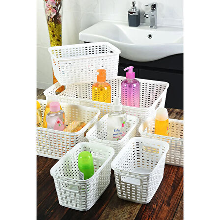 Tuffex Rattan Organizer Sepet Set 7 Parça