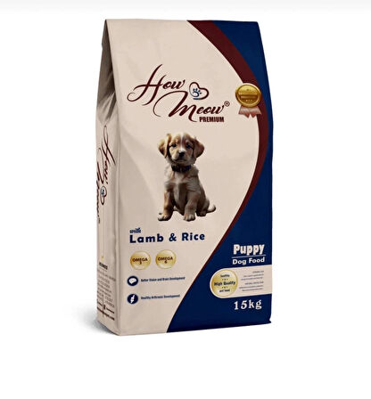how&meow HOW&MEOW YAVRU KUZULU&PİRİNÇLİ KÖPEK MAMASI 15 KG