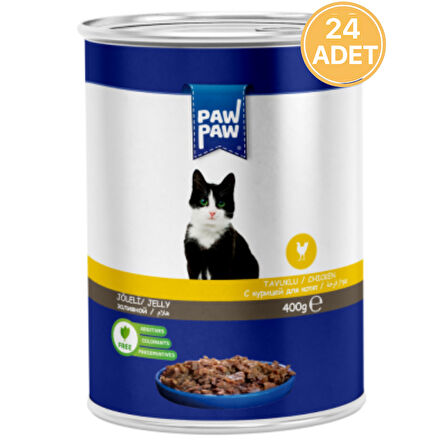 Paw Paw Tavuklu Yetişkin Kedi Konservesi 400 gr (24 ADET)