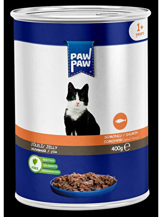 Pawpaw Somonlu Jöleli Konserve Yaş Kedi Maması 12'