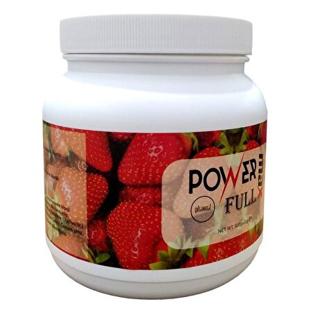 Power Max Full Keçiboynuzlu Çilekli Bitkisel Toz 500 Gr