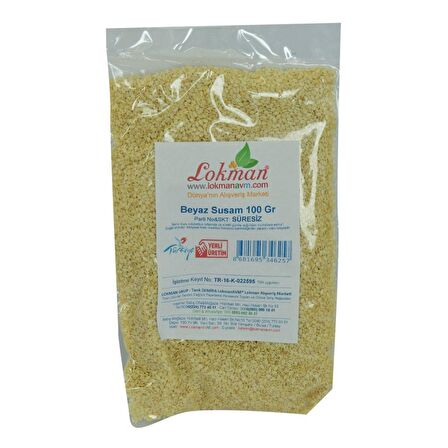 Doğal Susam Saf Beyaz Susam 100 GR Paket