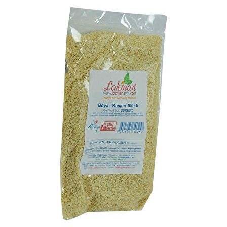 Doğal Susam Saf Beyaz Susam 100 GR Paket