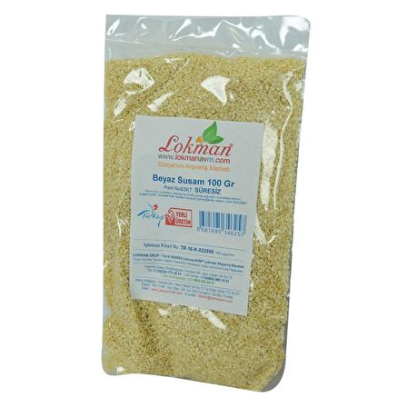 Doğal Susam Saf Beyaz Susam 100 GR Paket