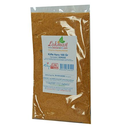 LokmanAVM Köfte Harcı Baharat Karışımı 100 Gr Paket