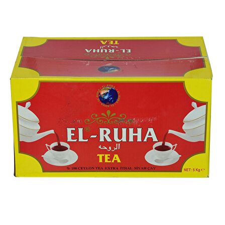 El-Ruha Organik Dökme Siyah Çay 5000 gr 