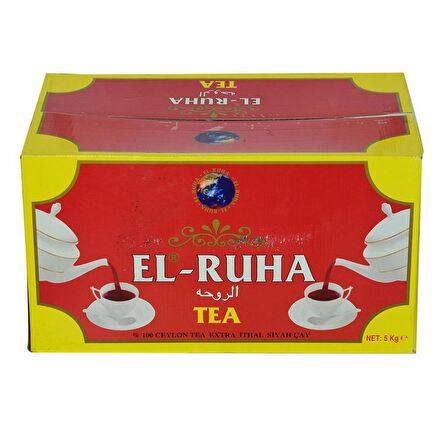 El-Ruha Organik Dökme Siyah Çay 5000 gr 