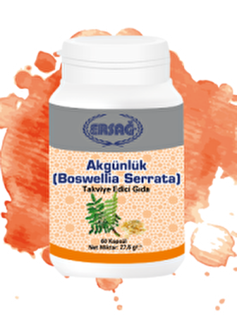 Ersağ Akgünlük (Boswellia Serrata) Gıda Takviyesi (60 Kapsül)