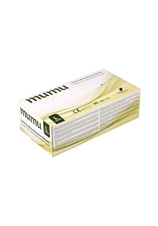 Mumu Pudrasız Lateks Muayene Eldiveni 20 x 100 Adet L Beden