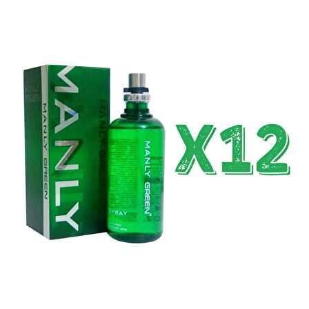 Manly Green EDC 125 Ml Erkek Parfüm 12 Adet