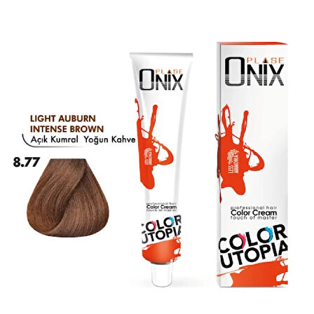 ONİX TÜP SAÇ BOYASI & NO: 8/77 AÇIK KUMRAL YOĞUN KAHVE