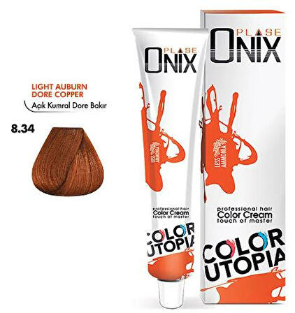 ONİX TÜP SAÇ BOYASI & NO:8/34 AÇIK KUMRAL DORE BAKIR