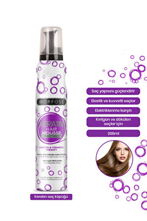 Keratin Saç Köpüğü 200 ml