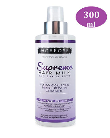 Morfose Supreme Saç Bakım Sütü 300ml + Pro 11 Lollipop Açma/tarama Fırçası Yeşil