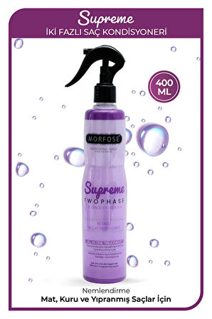 Çift Fazlı Supreme Fön Suyu 400 ml - Mat, Kuru ve Yıpranmış Saçlar