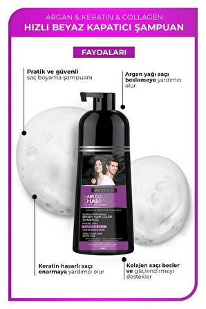 Morfose Siyahlaştırıcı Şampuan Argan Keratin Kolajen Büyük Boy 420 Ml
