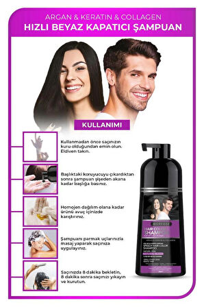 Morfose Siyahlaştırıcı Şampuan Argan Keratin Kolajen Büyük Boy 420 Ml