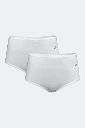 Kadın 6 Lı Paket Beyaz Modal Yüksek Bel Slip Külot 6gg1851