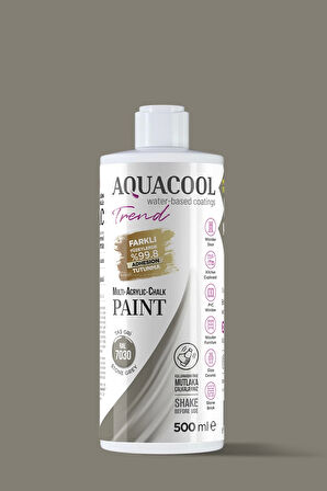 Aquacool Trend Su Bazlı Akrilik Dönüşüm Boyası RAL 7030 Taş Gri 500ml