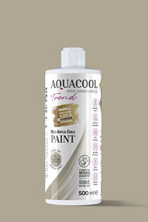 Aquacool Trend Su Bazlı Akrilik Dönüşüm Boyası RAL 7032 Çakıl Gri 500ml