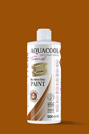 Aquacool Trend Su Bazlı Akrilik Dönüşüm Boyası RAL 8001 Kahverengi Aşı 500ml