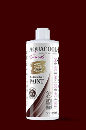 Aquacool Trend Su Bazlı Akrilik Dönüşüm Boyası RAL 8016 Maun Kahve 500ml