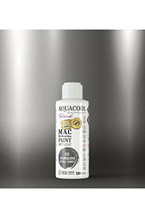 Aquacool Trend Su Bazlı Akrilik Dönüşüm Boyası Metalik Renk 906 Kurşuni 120ml