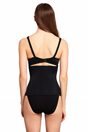 Kom Daisy Balenli Siyah Bel Korsesi 