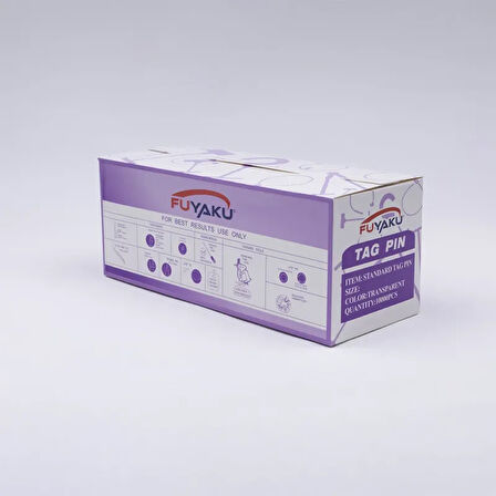 Fuyaku 50 MM Standart Kılçık Etiketleme Plastiği Şeffaf (10.000 Adet)
