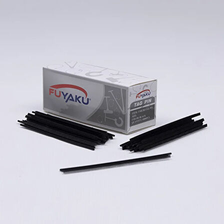 Fuyaku 4.4 MM I-End Mikro İnce (Fine) Kılçık Etiketleme Plastiği Siyah (10.000 Adet)