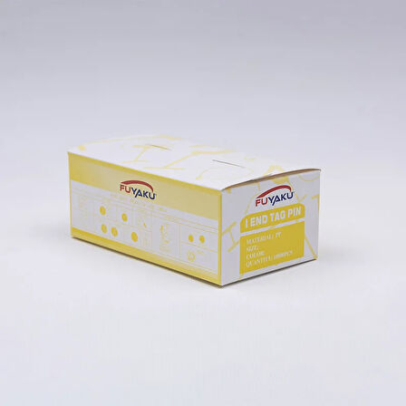 Fuyaku 15 MM I-End Mikro İnce (Fine) Kılçık Etiketleme Plastiği Şeffaf (10.000 Adet)