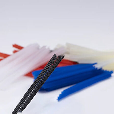 Fuyaku 9 MM I-End Mikro İnce (Fine) Kılçık Etiketleme Plastiği Siyah (10.000 Adet)