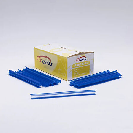 Fuyaku 5 MM I-End Mikro İnce (Fine) Kılçık Etiketleme Plastiği Renkli (10.000 Adet) Mavi