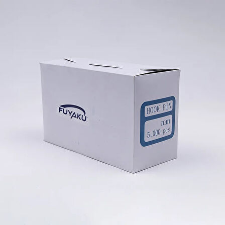 Fuyaku 38 MM Hook Pin Açık Kanca Kılçık Etiketleme Plastiği Şeffaf (5.000 Adet)