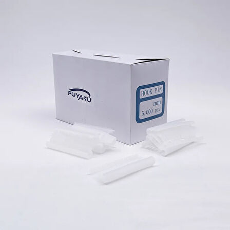 Fuyaku 38 MM Hook Pin Açık Kanca Kılçık Etiketleme Plastiği Şeffaf (5.000 Adet)