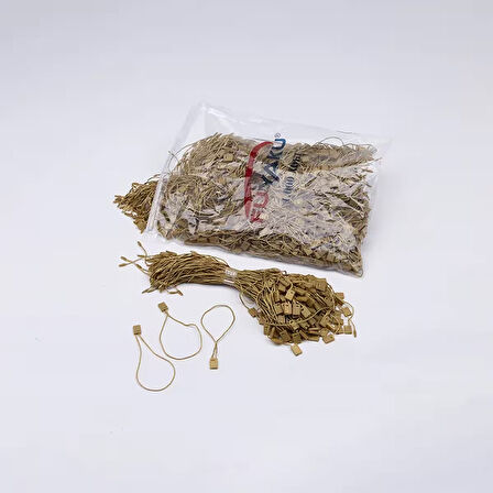 Fuyaku Kilitli İp Klips Renkli 18 cm (1.000 Adet) Altın Sarısı