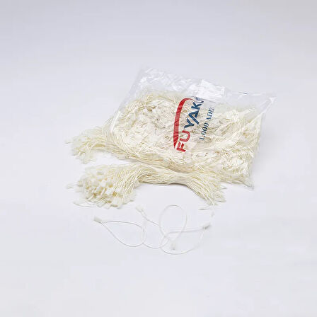 Fuyaku Kilitli İp Klips Renkli 18 cm (1.000 Adet) Krem (Ekru)