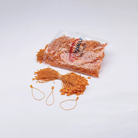 Fuyaku Kilitli İp Klips Renkli 18 cm (1.000 Adet) Turuncu