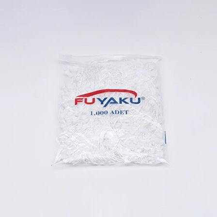 Fuyaku Kilitli İp Klips Beyaz 30 cm (1.000 Adet)