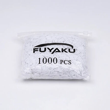Fuyaku Kilitli İp Klips Pamuk Beyaz 17 cm (1.000 Adet)