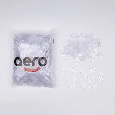 Aero Dilara Klips 34 mm Şeffaf (1.000 Adet)