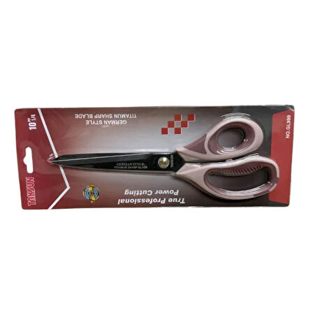 Taksun Makas Plastik Saplı GL999 10" (25 cm) Pembe