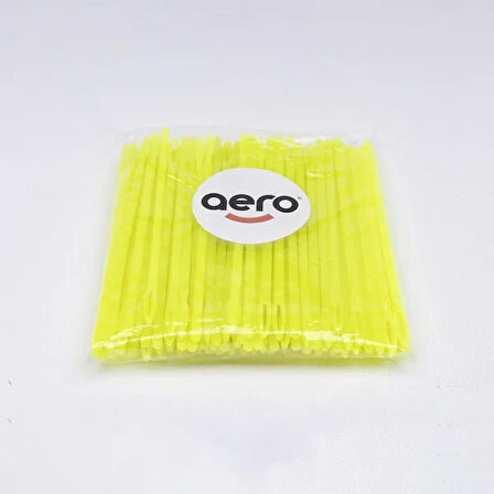 Aero Çuvaldız Plastik Dar Delik Kısa 12,5 cm (100 Adet) Sarı